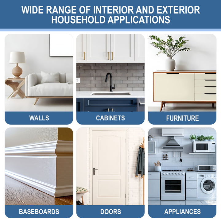 Semi-Gloss White Touch-Up Paint Pen Kit - Wall, Kitchen Cabinet, Furniture, Wood Door Touch Up - 3 Color Shades, Instantly Repair & Restore Scratches, Chips, Stains - Mix Perfect Color Match